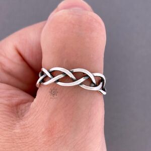 Sterling Silver Celtic Open Weave Ring Sizes 5 - 10